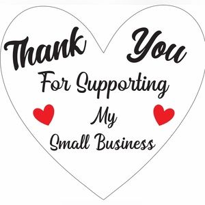 120 Thank you Heart stickers